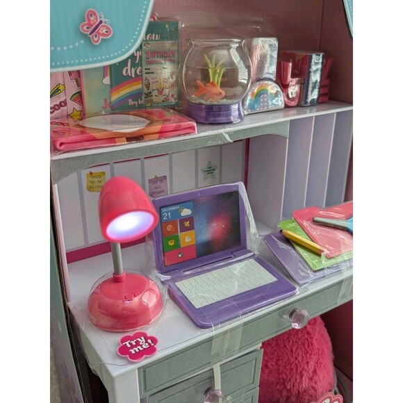 My Life As Plastic Modular White Table Desk Play Set for 18" Dolls 24 Piece Set - Picture 1 of 7